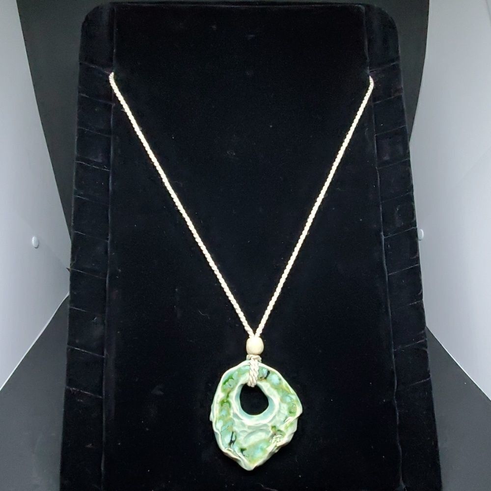 LF Teal Clay Necklace